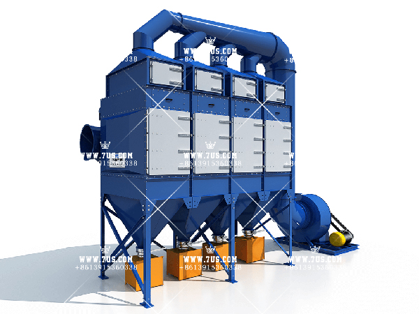 Vertical modular combination dust collector