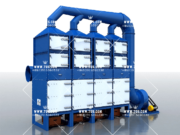 Vertical modular combination dust collector