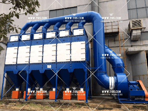 Vertical modular combination dust collector