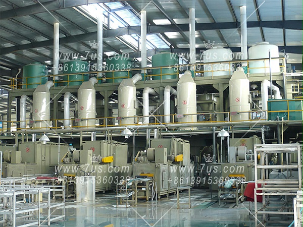 Plastic material exhaust gas water scrubber