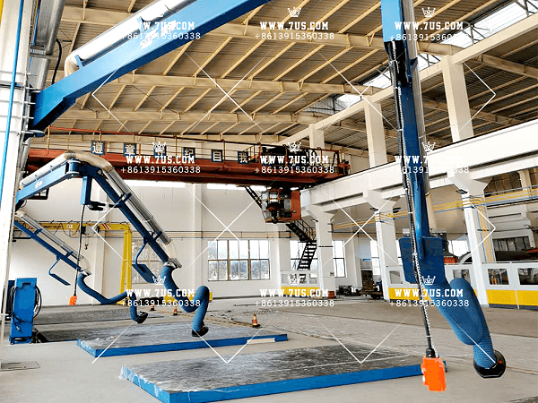 Multi post centralized welding fume system