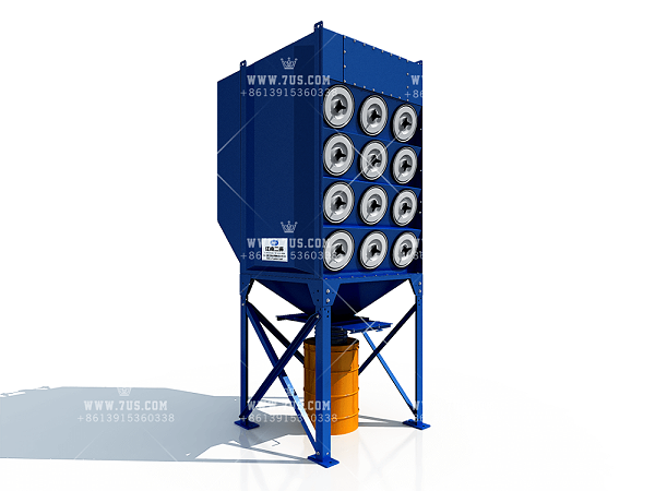 Downflow modular combination dust collector