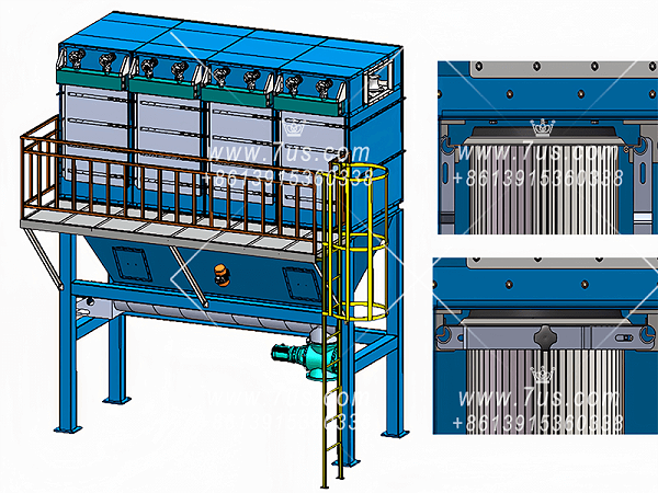 Vertical Modular Installation Cartridge Dust Collector