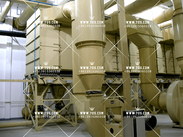 Flat bag dust collector